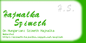 hajnalka szimeth business card